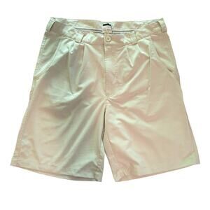 Under Armour Tan Pleated Shorts Size 34 Golf